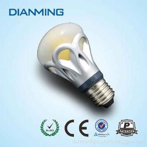 255/120 degree smd epistar 6w led bulb lighting with good heat sink